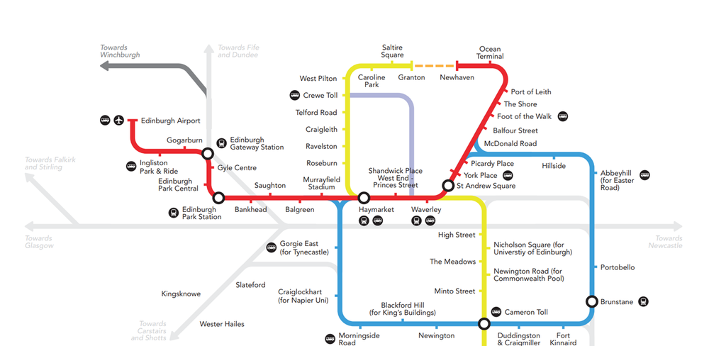 Edinburgh Council transport map