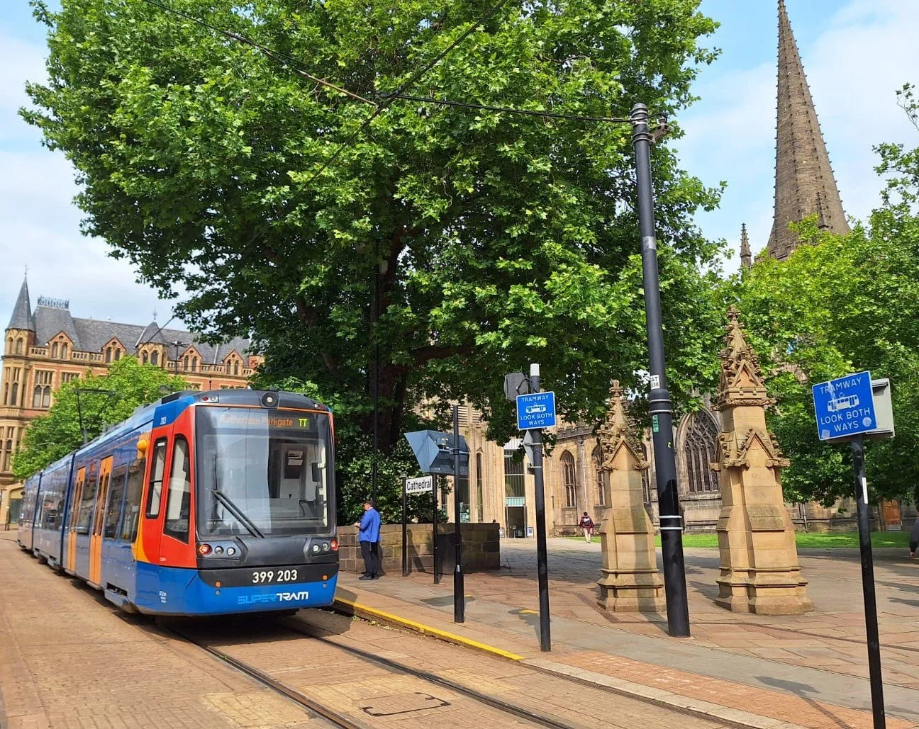 Tram train in Sheffield